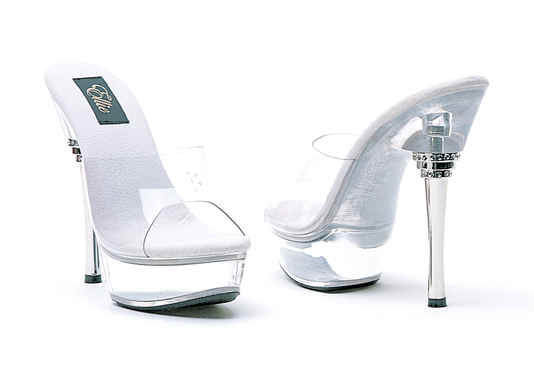 Vanity - 6 Inch Silver Metallic Heel Mule